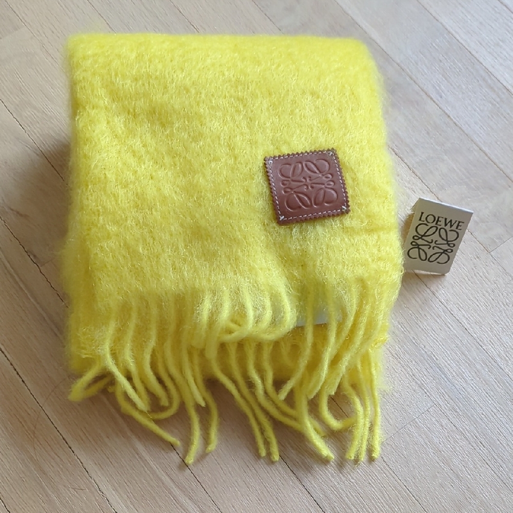 Loewe Vibrant Yellow Fringed Scarf
